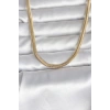 CM 14K Gold Renk Yassı Yılan Zincir Model 45 cm Kadın Kolye TJ-BKO11005