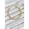 CM Başak Model Gold Renk Pirinç Kadın Bileklik TJ-BB8599