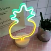 Gece Lambası Dekor Amaçlı Ananaslı Neon LED Masa ve Hediyelik Lamba