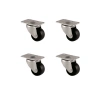 Furç Tablalı Bilyalı Teker - 28MM - Siyah HKS232 - 4 Adet