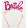 Fuşya Renk Bekarlığa Veda İtalik Yazı Alyanslı Bride Taç