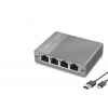 Gigabit Ethernet Switch 5 Port Type C Güç Girişli Gri HDX1414