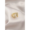 Gold Renk Metal Model Kadın Yüzük TJ-BYK2191