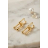 Gold Renk Pirinç Tifani Model Kadın Küpe TJ-BKP11944