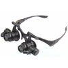 Gözlük Modeli 10X 15X 20X 25X Lens 2 Led Işıklı Büyüteç 9892G
