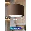 Kahverengi Kumaş Başlıklı Sarkıt Avize 35 CM