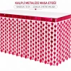 Kalpli Metalize Masa Eteği Kırmızı 75x300 cm