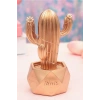 Gece Lambası LED Aydınlatmalı Kaktüs Dekor Amaçlı Masa Lambası Küçük Boy Biblo Gold