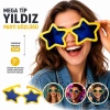 Mega Tip Yıldız Parti Gözlüğü Sarı Renk