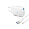 Micro Usb Qc 3.0 Hızlı Şarj Seti 18W 3.4A Usb Adaptörlü - Beyaz ND1009