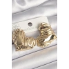Pirinç Gold Renk İşlemeli Kalp Model Kadın Küpe TJ-BKP10242