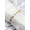 Pirinç VIP Seri Gold Renk Petek Model Kadın Bileklik - TJ-BB7925