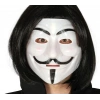 Siyah Renk Takma Kısa Saç ve V For Vendetta Maskesi Anonymous Maskesi