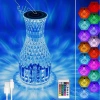 Akrilik Lamba LED Sürahi Formlu USB Şarj Edilebilir Kumandalı 16 Farklı Işık Modlu Masa Üstü Kristal