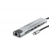 Type-C Hub Hdmi 4K Usb 3.0 Lan Kart Okuyucu 8 Port - Gri HDX7841