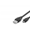 Usb Mini V3/5Pin To Usb Kablo 50 Cm - Siyah HDX7524