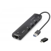 Usb Type-c 3.2 Gen1 Hub Gigabit Lan 4 Port 5 Gbps Siyah HDX7897