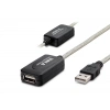 Usb Uzatma Kablosu 20 M - Silver Siyah HDX7515