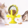 Kedi Oyuncağı Vantuz Tabanlı Zilli İnteraktif Döner Yapılı Mama Kaplı Eğlenceli Eğitici Renkli