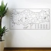 Stickerı 110 X 56 Cm Yazılabilir Türkiye Haritası Manyetik Duvar