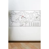 Stickerı 110 X 56 Cm Yazılabilir Türkiye Haritası Manyetik Duvar