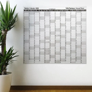 Duvar Stickerı Takvim 110x100 Cm 2020 Yıllık Planlayıcı Manyetik