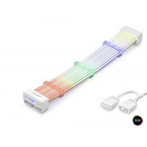2X8 Pin Argb Pcie Gpu Güç Uzatma Kablosu Bükülebilir 3 Mm 44 Led Beyaz ND2802A