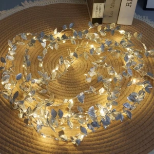 Yılbaşı Aydınlatması 3 Metre Yaldızlı LED Işık Dekor Amaçlı Ortam Gümüş