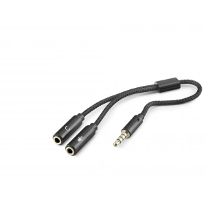 3.5Mm Mikrofon Ve Aux Ses Ayırıcı Adaptör Siyah HDX1083