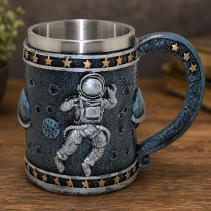 3D Astronot Tasarımlı Kupa Bardak