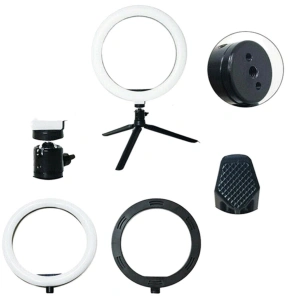 Tripod LED Halk 20cm 8inç Youtube Instagram Tiktok Selfie Stüdyo Video Fotoğraf Ring Light
