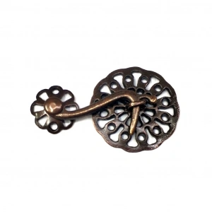 Antik Bakır 50 Adet Zamak Çengel Kilit 56x33 mm - Yuvarlak, Karşılıklı Mobilya, Dolap, Sandık, Kutu, Kapak Çengel Kilidi