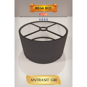 Antrasit Gri Lambader Başlığı 35 CM Mega Boy