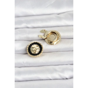 Aslan Model Gold Renk Düğme veya Manşet Broşu TJ-BR488