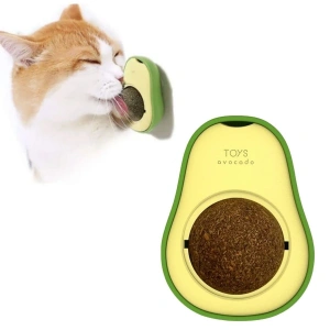 Kedi Oyuncağı Avokado Formlu Kendinden Yapışkanlı Yenilebilir Kedi Nanesi Otu