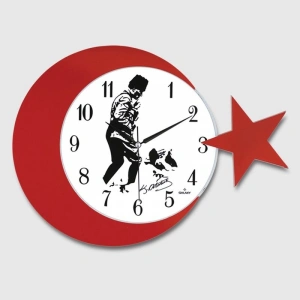 Ay Yildiz Duvar Saati 134-3