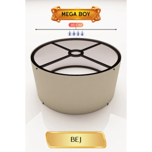 Bej Lambader Başlığı 35 CM Mega Boy