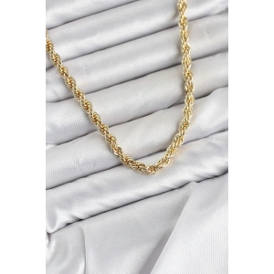 CM Burgu Model Gold Renk Pirinç 60 cm Kadın Kolye TJ-BKO11127