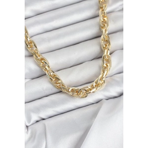CM Kalın Burgu Model Gold Renk 60 cm Kadın Kolye TJ-BKO11129