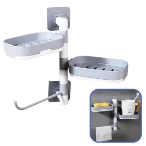Kişisel Bakım İçin Çoklu Sabun Tutucu Fonksiyonel Banyo Sabunluk