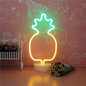 Gece Lambası Dekor Amaçlı Ananaslı Neon LED Masa ve Hediyelik Lamba