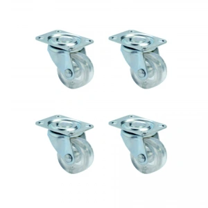 Furç Tablalı Bilyalı Teker - 32MM - Şeffaf HKS239 - 4 Adet