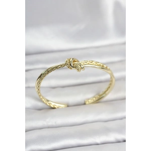 Gold Renk Düğüm Model Pirinç Kadın Bileklik TJ-BB8552