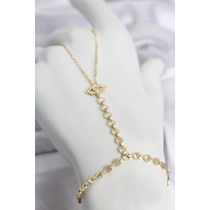 Gold Renk Pirinç Zirkon Taşlı Göz Model Şahmeran TJ-SN779
