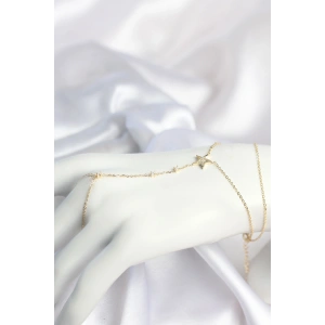 Gold Renk Yıldız Model Pirinç Kadın Şahmeran TJ-SN801