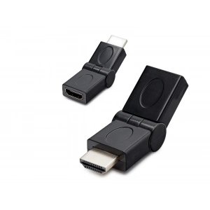 Hdmi Erkek Dişi Mafsallı Adaptör - Siyah HDX1257
