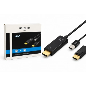 Hdmı Usb To Displayport Aktif Dönüştürücü Kablo 4K 60Hz 26 Cm HDX7901