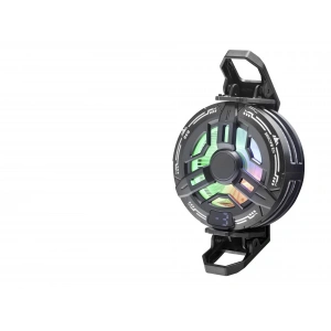 Manyetik Klipsli Telefon Soğutucu Fan Rgb Isı Göstergeli Siyah S38