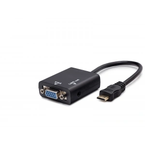 Mini Hdmi To Vga Ses Çıkışlı Görüntü Dönüştürücü - Siyah HDX7762