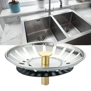 Atık Gıda Tıpası Paslanmaz Çelik Mutfak Evye Lavabo Süzgeci Lavabo Gideri